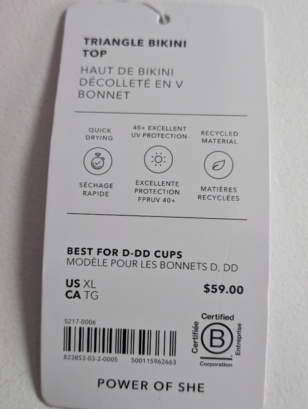Athleta Triangle swim Bikini Top D-DD Cup Pink Size XL Beach UV Protection New - Picture 11 of 12